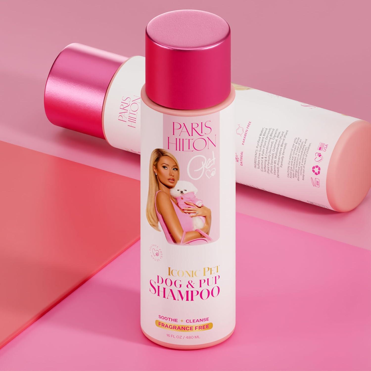 image:imageParis Hilton Dog Shampoo Sweet Pea amp Vanilla Fresh Scent SulfateFree Vegan amp Hypoallergenic for All Dog Breeds with Oatmeal amp Aloe for Healthy Coats Reduced Shed amp ShowReady Grooming 16oz480mlFragranceFree