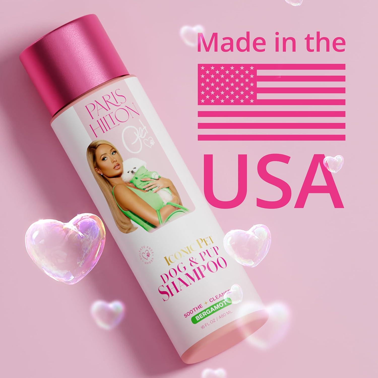 image:imageParis Hilton Dog Shampoo Sweet Pea amp Vanilla Fresh Scent SulfateFree Vegan amp Hypoallergenic for All Dog Breeds with Oatmeal amp Aloe for Healthy Coats Reduced Shed amp ShowReady Grooming 16oz480mlBergamot