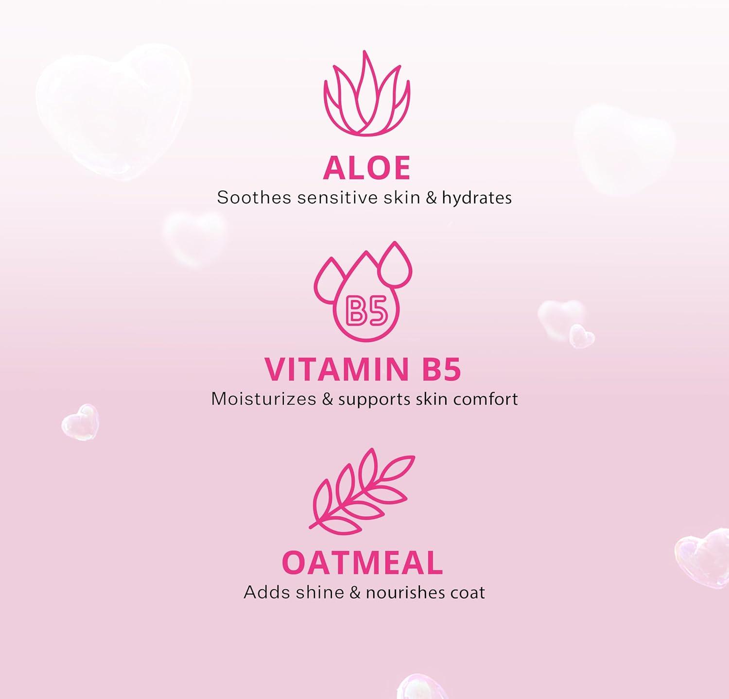 image:imageParis Hilton Dog Shampoo Sweet Pea amp Vanilla Fresh Scent SulfateFree Vegan amp Hypoallergenic for All Dog Breeds with Oatmeal amp Aloe for Healthy Coats Reduced Shed amp ShowReady Grooming 16oz480mlFragranceFree