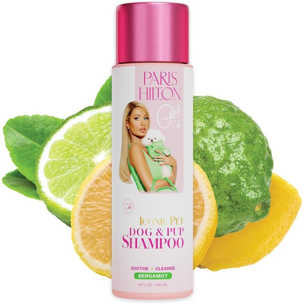 image:imageParis Hilton Dog Shampoo Sweet Pea amp Vanilla Fresh Scent SulfateFree Vegan amp Hypoallergenic for All Dog Breeds with Oatmeal amp Aloe for Healthy Coats Reduced Shed amp ShowReady Grooming 16oz480mlBergamot