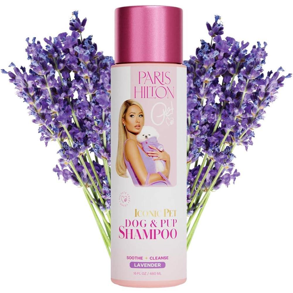 image:imageParis Hilton Dog Shampoo Sweet Pea amp Vanilla Fresh Scent SulfateFree Vegan amp Hypoallergenic for All Dog Breeds with Oatmeal amp Aloe for Healthy Coats Reduced Shed amp ShowReady Grooming 16oz480mlLavender