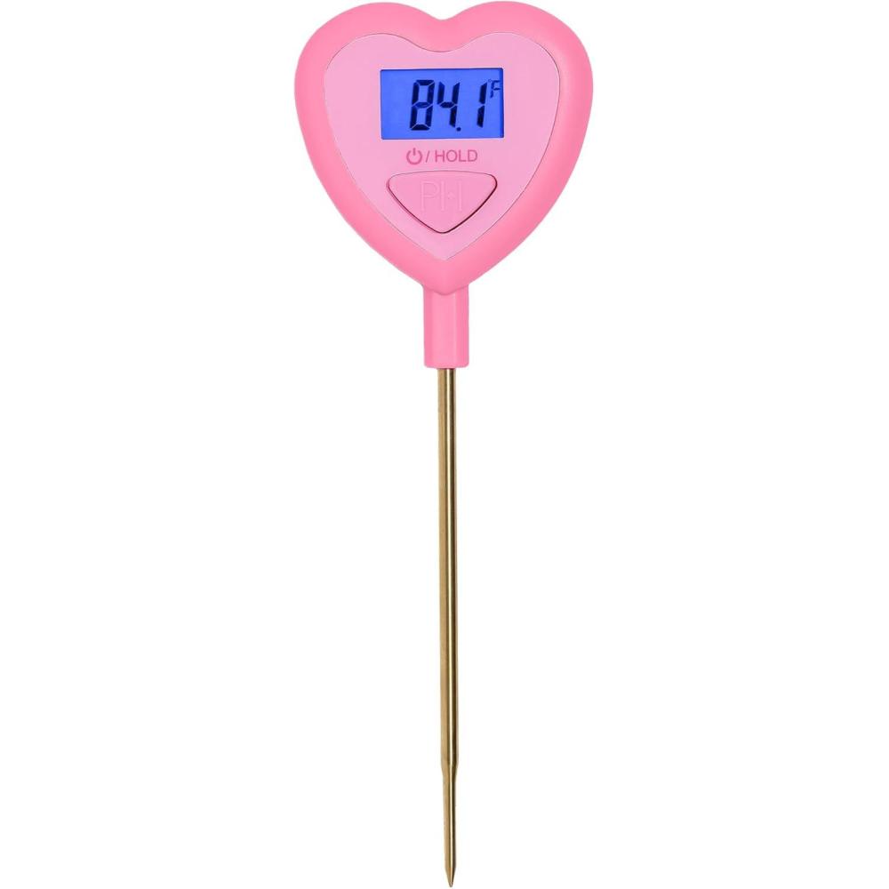 image:imageParis Hilton Digital Heart Shaped Thermometer for Cooking Baking and Grilling Instant Read in Celsius or Fahrenheit Pink