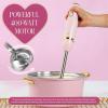 Paris Hilton Hand Blender Set, 2-in-1 Immersion Stick Blender with Whisk & Blending Shaft, 400W High Speed, Pink with Gold Accents – Smoothies, Soups, Sauces, Baby Food, Whipped Cream, Pink