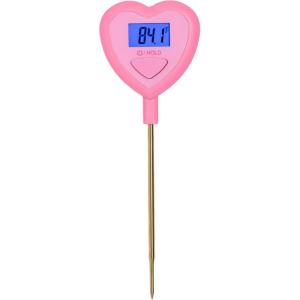 Paris Hilton Digital Heart Shaped Thermometer for Cooking, Baking and Grilling, Instant Read in Celsius or Fahrenheit, Pink