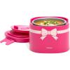 Paris Hilton Electric Lunch Warmer, 20-Ounce Stainless Steel Portable Food Container With Sealing Lid, Removable 2.5-Cup Inner Dish, Bow Front Decal, Hot Pink(Hot Pink)