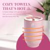 Paris Hilton 20L Luxury Towel Warmer, Built-In Aromatherapy Compartment, Touchscreen Control with Delay Start Timer and Preset Timers, Fits 2 Bath Towels or Throw Blanket, Pink