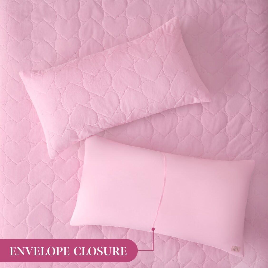 image:imageParis Hilton 3 Piece King Size Comforter Set with 2 Pillow Shams Soft Warm Chic amp Lightweight Quilted Bed Spread Housewarming amp Birthday Gifts for Women amp Teen Girls Lavender Roses Henrietta Cute DesignsLight Pink