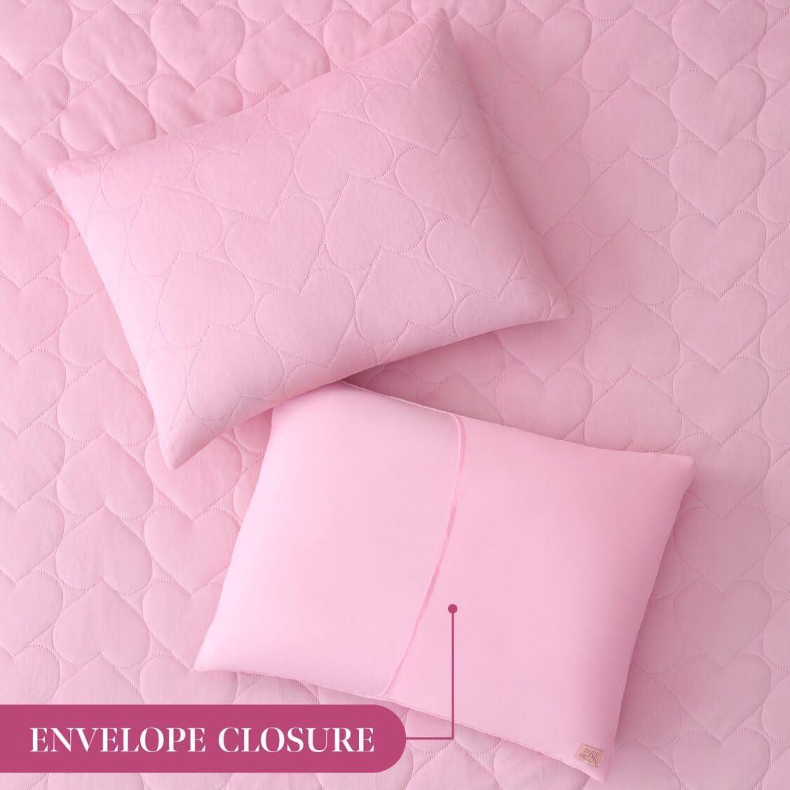 image:imageParis Hilton 3 Piece King Size Comforter Set with 2 Pillow Shams Soft Warm Chic amp Lightweight Quilted Bed Spread Housewarming amp Birthday Gifts for Women amp Teen Girls Lavender Roses Henrietta Cute DesignsLight Pink