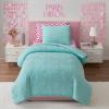 Paris Hilton 3 Piece King Size Comforter Set with 2 Pillow Shams – Soft Warm Chic & Lightweight Quilted Bed Spread, Housewarming & Birthday Gifts for Women & Teen Girls, Lavender Roses (Henrietta) | Cute Designs(Blue)