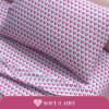 Paris Hilton King Size Sheets Set – 4 Piece Bed Sheets with Fitted Sheet, Flat Sheet, 2 Pillow Shams, Fits up to 16″ Mattress Deep Pocket King Sheet Set for Women, Hearts, Blue/Pink(Blue / Pink)