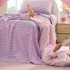 Paris Hilton King Size Sheets Set – 4 Piece Bed Sheets with Fitted Sheet, Flat Sheet, 2 Pillow Shams, Fits up to 16″ Mattress Deep Pocket King Sheet Set for Women, Hearts, Blue/Pink(Blue / Pink)
