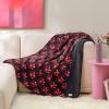 Paris Hilton Plush Throw Blanket for Couch Room Decor – Home Decor Cozy Cute Warm Blankets for Bed Home Sofa Living Room Decor – Gifts for Teen Girls & Women, 50×70 (Cherries)(Black/Red)