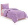 Paris Hilton 3 Piece King Size Comforter Set with 2 Pillow Shams – Soft Warm Chic & Lightweight Quilted Bed Spread, Housewarming & Birthday Gifts for Women & Teen Girls, Lavender Roses (Henrietta) | Cute Designs(Lavender)