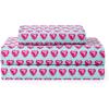 Paris Hilton King Size Sheets Set – 4 Piece Bed Sheets with Fitted Sheet, Flat Sheet, 2 Pillow Shams, Fits up to 16″ Mattress Deep Pocket King Sheet Set for Women, Hearts, Blue/Pink(Blue / Pink)