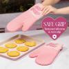 Paris Hilton Oven Mitt Set with Limited Edition Pink Gingham Design, Heat Resistant Pot Holders Featuring Non-Slip Textured Silicone Grips, 2-Piece Set, Pink(That’s Hot)