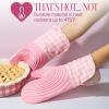 Paris Hilton Oven Mitt Set with Limited Edition Pink Gingham Design, Heat Resistant Pot Holders Featuring Non-Slip Textured Silicone Grips, 2-Piece Set, Pink(Pink Gingham)