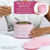 Paris Hilton Electric Lunch Warmer, 20-Ounce Stainless Steel Portable Food Container With Sealing Lid, Removable 2.5-Cup Inner Dish, Gingham Front Design, Pink(Gingham Pink)