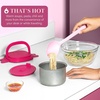 Paris Hilton Electric Lunch Warmer, 20-Ounce Stainless Steel Portable Food Container With Sealing Lid, Removable 2.5-Cup Inner Dish, Gingham Front Design, Pink(Hot Pink)