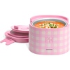Paris Hilton Electric Lunch Warmer, 20-Ounce Stainless Steel Portable Food Container With Sealing Lid, Removable 2.5-Cup Inner Dish, Gingham Front Design, Pink(Gingham Pink)